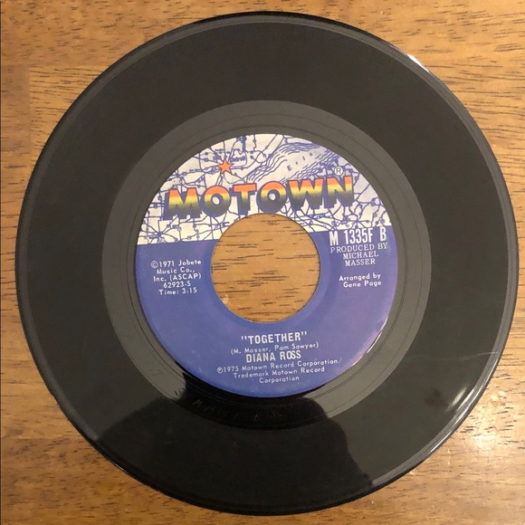 Diana Ross Vinyl 45 Record Together - Picture 4 of 4